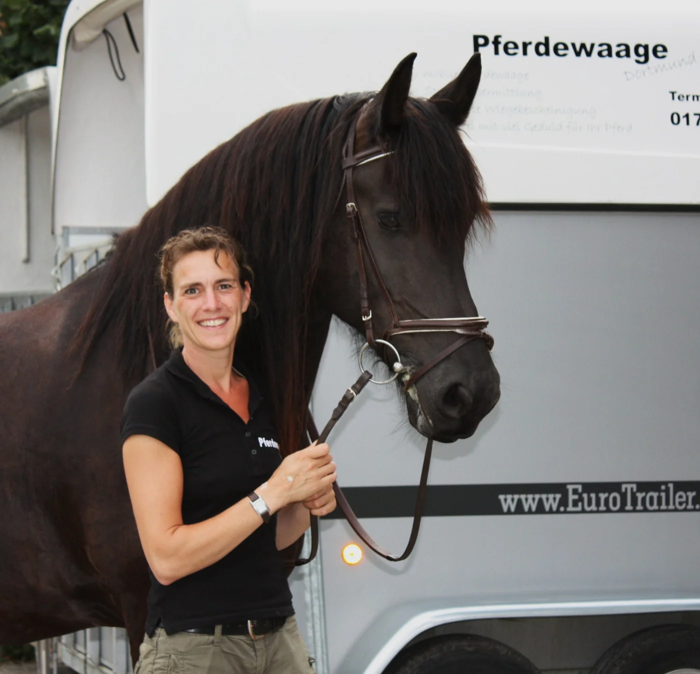 Birgit Radtke mit Pferd